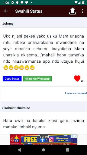 Swahili Status Quotes And Jokes screenshot 2
