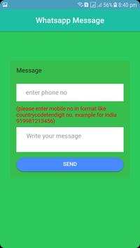 WhatsDirect -  Send  Direct Messages on WhatsApp screenshot 1
