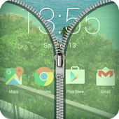 transparent fake zipper lock icon