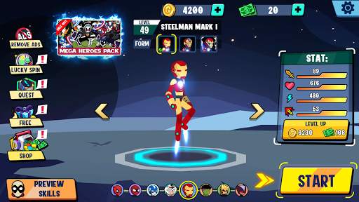 Stickman Superhero - Super Stick Heroes Fight screenshot 6