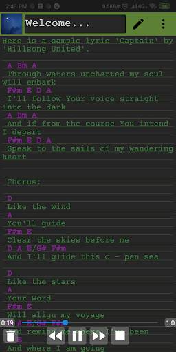 LyricsNote - Guitar Chords & Lyrics in a Notepad скриншот 3