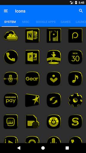 Black and Yellow Icon Pack screenshot 6