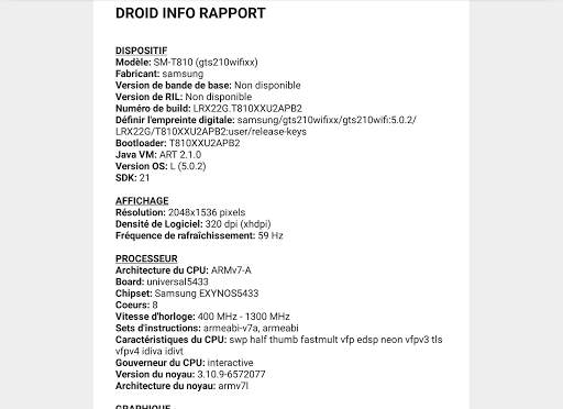 Droid Hardware Info screenshot 14