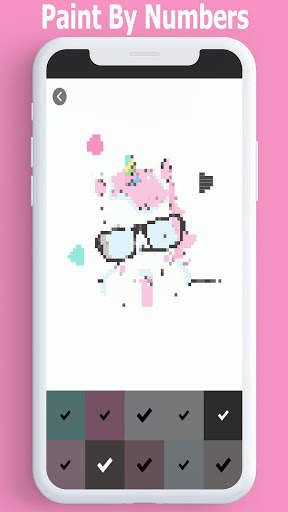Unicorn - Color by Number,pixel art coloring game screenshot 7