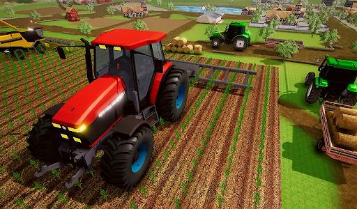 Real Farming Games 2021 - Tractor Driving Sim 3D screenshot 2