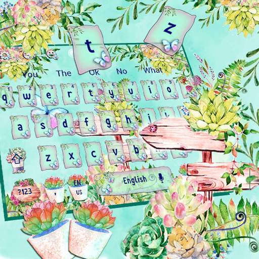 Sms Flower Garden Keyboard Theme 10001001