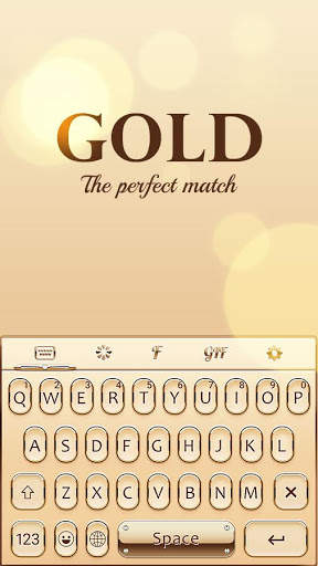 Gold Keyboard Golden Theme screenshot 1