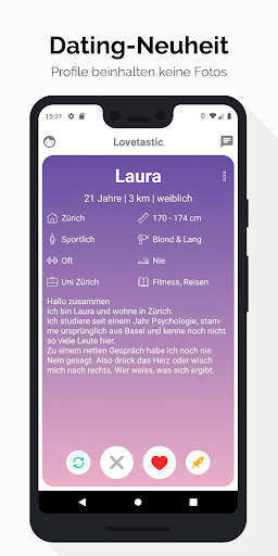 Lovetastic - Dating ohne Foto screenshot 1
