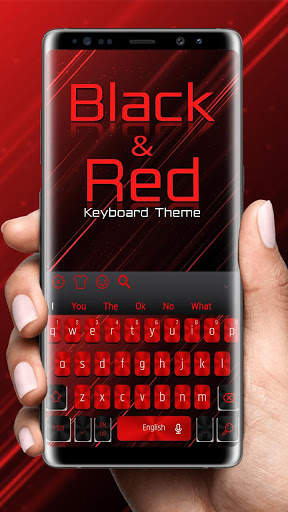 Cool Black Red Keyboard Theme screenshot 1