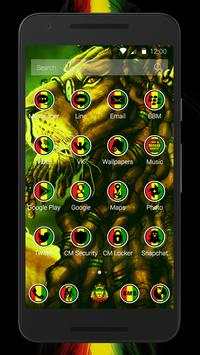 Reggae Rasta Lion Launcher screenshot 2