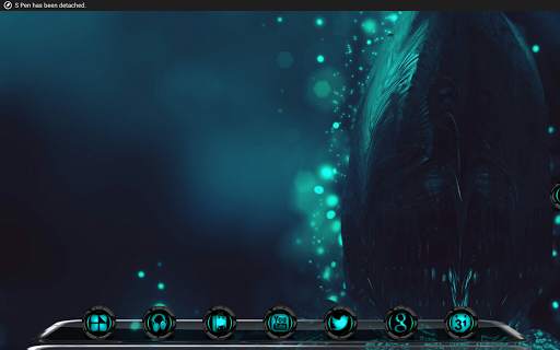 Alien Cyan Next Launcher theme screenshot 8