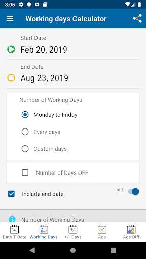 Date Calculator 4 تصوير الشاشة