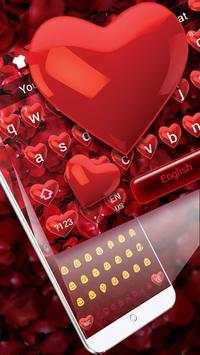 Red Love Petals Keyboard screenshot 3