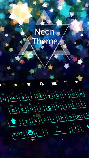 Neon Keyboard Theme स्क्रीनशॉट 1