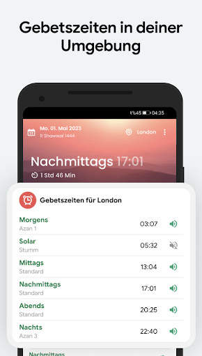 Muslim: Gebetszeiten, Qibla screenshot 1