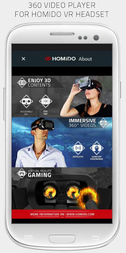360 VR player by Homido® - Cardboard app screenshot 1