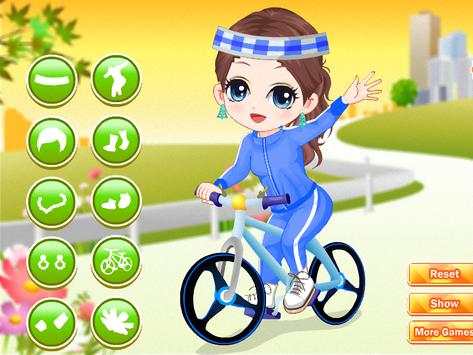 The little girl learn bicycle screenshot 4