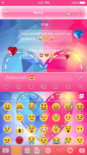 Sweet Love KK Keyboard Theme screenshot 1