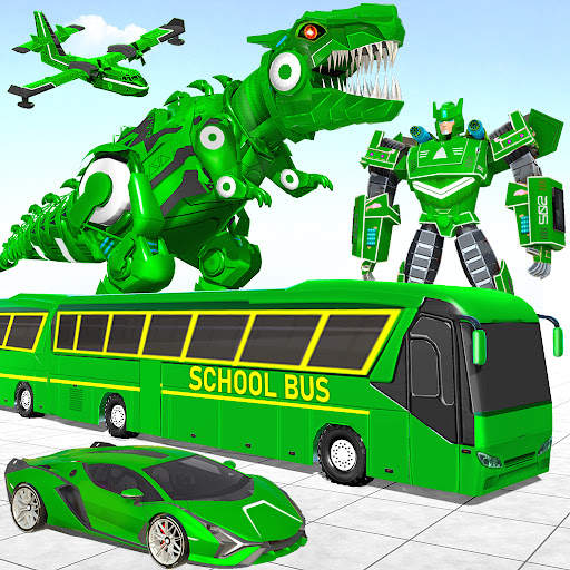 School Bus Robot Car Game screenshot 1