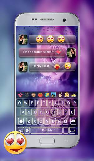 Rose Go Keyboard Theme 4 تصوير الشاشة