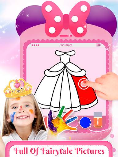 Pink Little Talking Princess Baby Phone Kids Game screenshot 2
