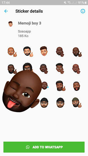 New Memoji Black People Stickers screenshot 5