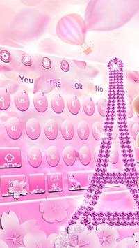 Diamond Pink Paris Keyboard Theme screenshot 1