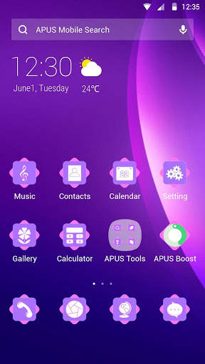 Purple-APUS Launcher theme screenshot 1
