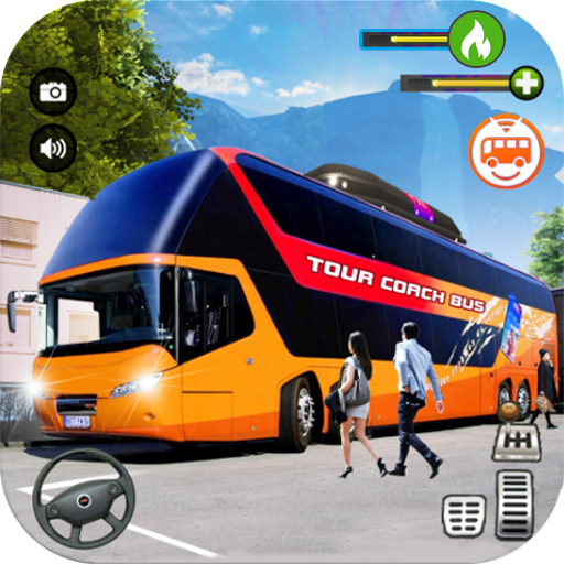 Tourist Coach Bus Highway Driving icon