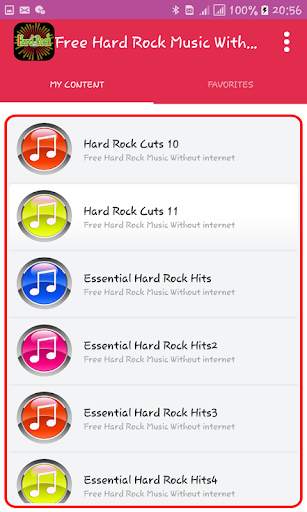 Hard Rock Music Without internet screenshot 5