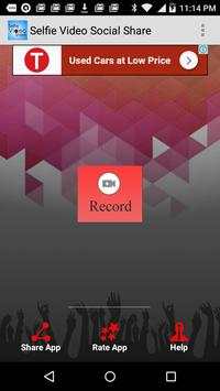 Selfie Video Social Share screenshot 2