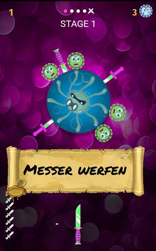 Virus Hit 2020 - Messer werfen und Viren töten screenshot 1