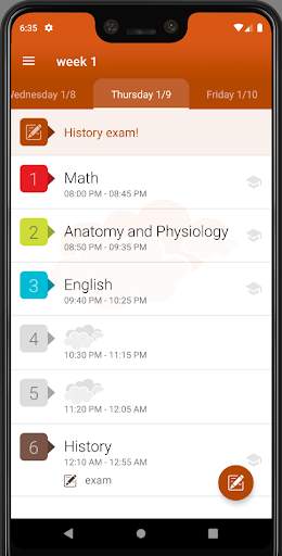 Timetable screenshot 1
