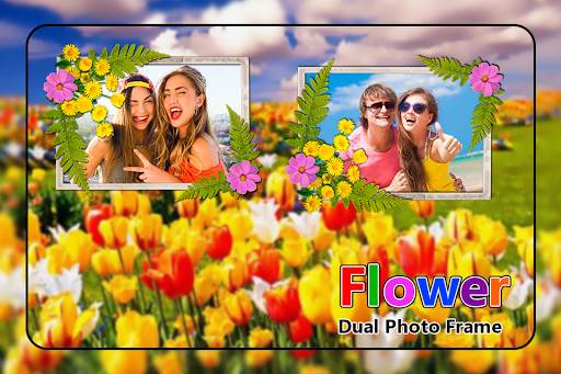 Flower Dual photo frames 1 تصوير الشاشة