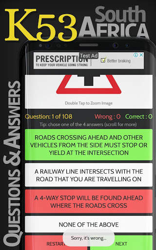 K53 learner's licence practice test and questions screenshot 4