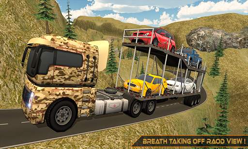 Offroad Army Car Transporter - World War Challenge screenshot 2
