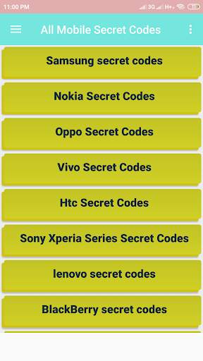 All Mobile Secret Codes скриншот 1