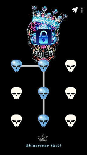 Rhinestone Skull - App Lock Master Theme screenshot 1