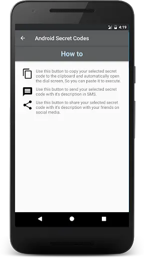 Secret Codes For Android screenshot 8