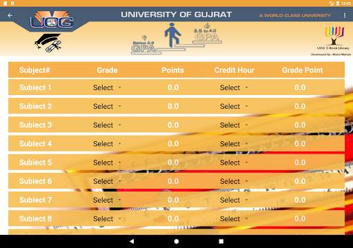 UOG GPA - CGPA Calculator screenshot 20