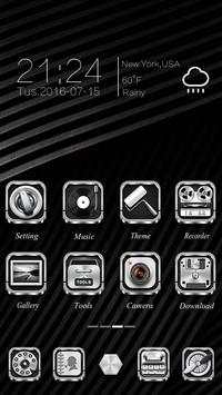 Silvery MetalGo Launcher Theme screenshot 1