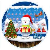 3D Christmas Snowman Keyboard Theme 10001015