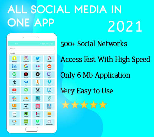 All in one Social Media and Social networking app screenshot 1