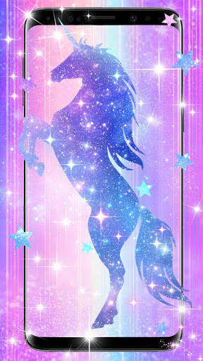Galaxy Unicorn Shiny Glitter Theme screenshot 4