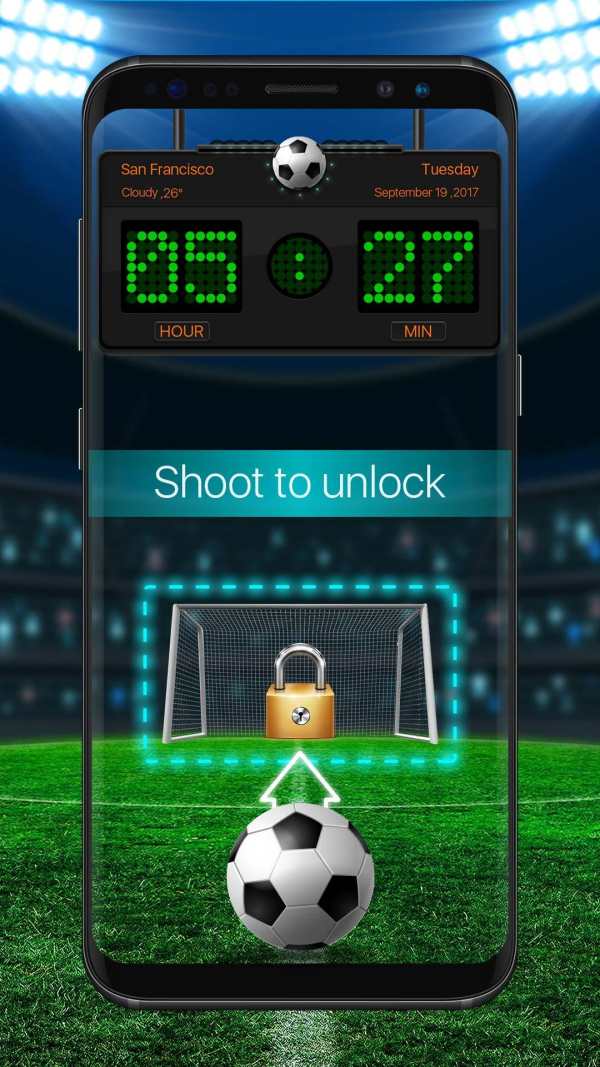 Football & shooting lock screen скриншот 1