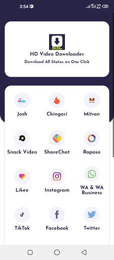 Video Saver : All In One Video Status Down loader screenshot 1