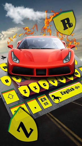 Red Car Racing Keyboard Theme screenshot 3