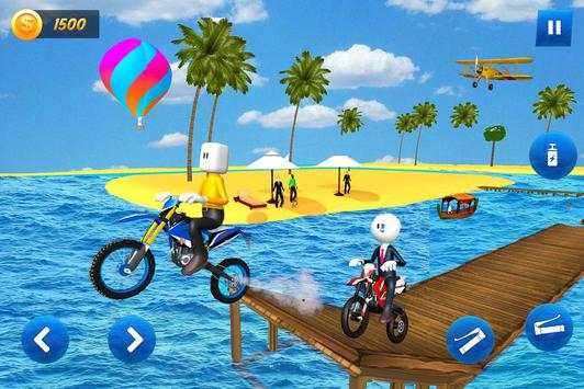 Stickman Water Surfer Bike Racing screenshot 3