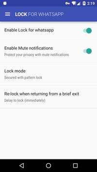 Lock for whatsapp screenshot 1