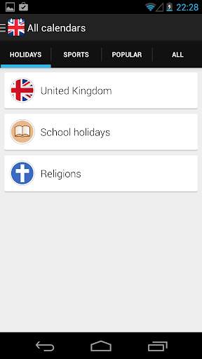 UK Holidays Calendar screenshot 1